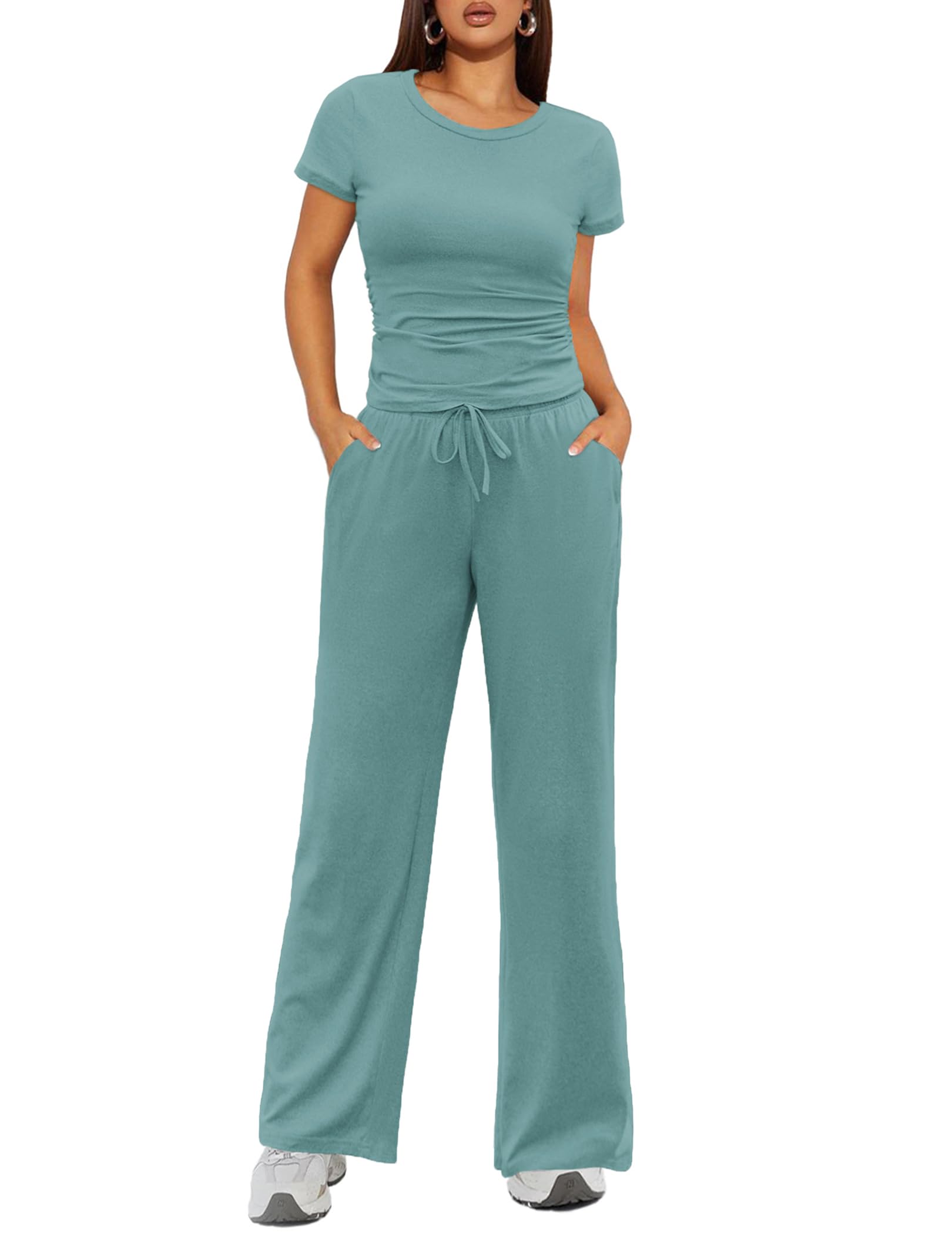 Set loungewear cu pantaloni largi Vasha Everyday