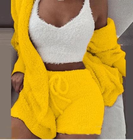 Set loungewear pufos 3 piese Vasha Soft Comfort