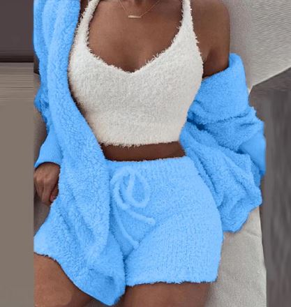 Set loungewear pufos 3 piese Vasha Soft Comfort