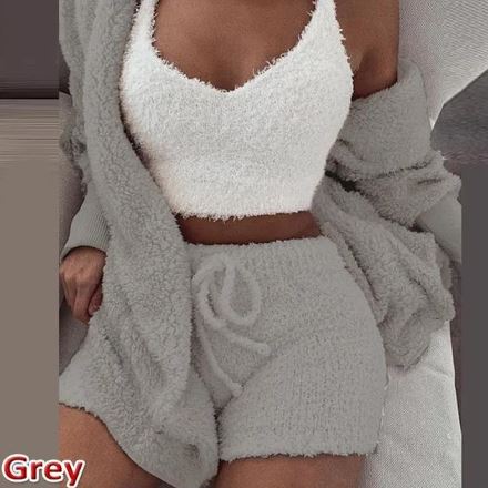 Set loungewear pufos 3 piese Vasha Soft Comfort